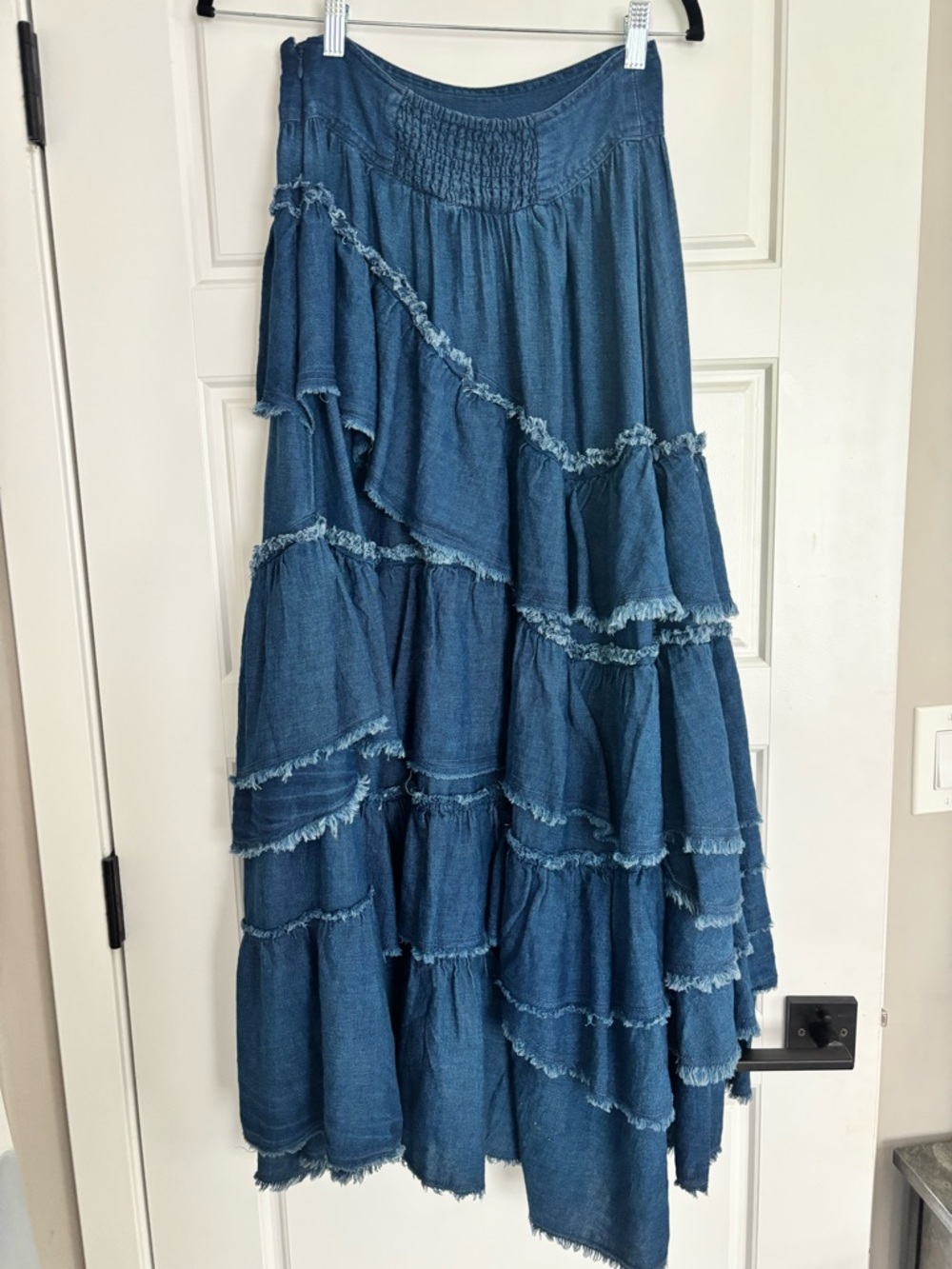 Pilcro Asymmetrical Ruffled Tiered Maxi Skirt - Picture 8 of 9